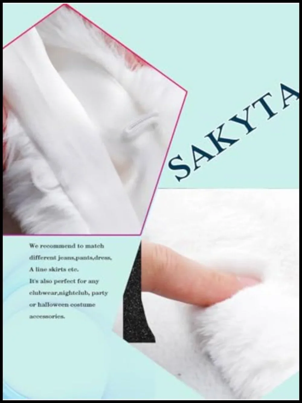Faux Fur Shawl Wrap for Wedding Bridal Stole Winter Warm